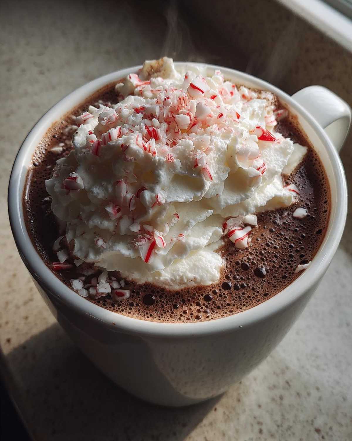 Creamy Peppermint Hot Chocolate (Christmas in a Cup) - detail 3