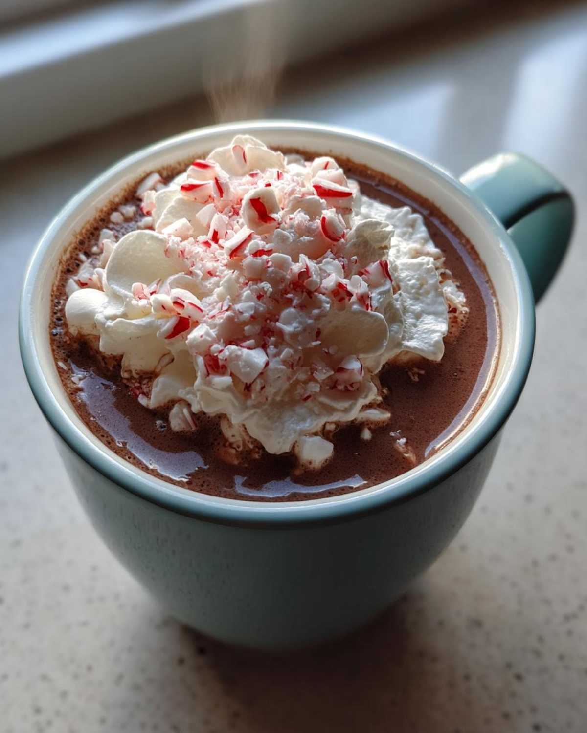 Creamy Peppermint Hot Chocolate (Christmas in a Cup) - detail 4