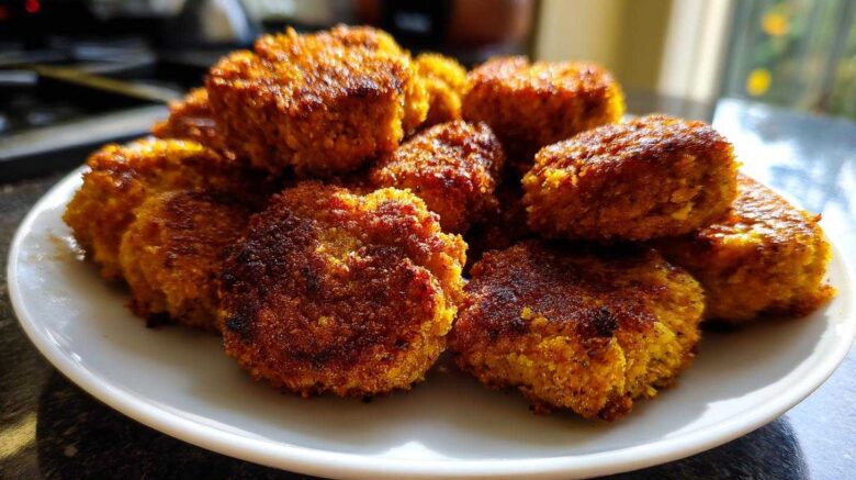 Crispy Air Fryer Chickpea Nuggets (Vegan Chicken Nugget Hack)