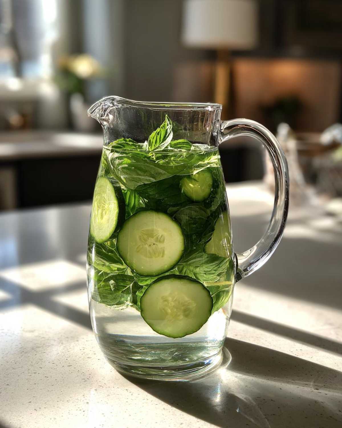 Cucumber Basil Detox Water (Spa Day Hydration at Home) - detail 1