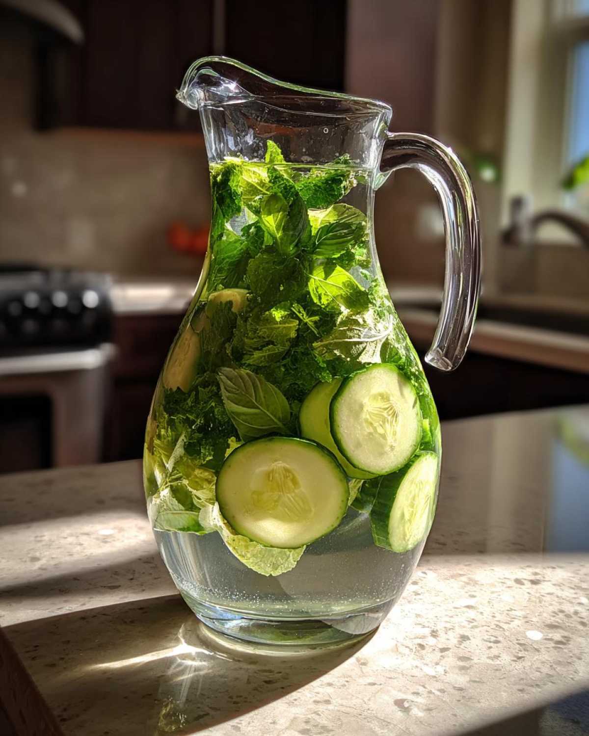 Cucumber Basil Detox Water (Spa Day Hydration at Home) - detail 2