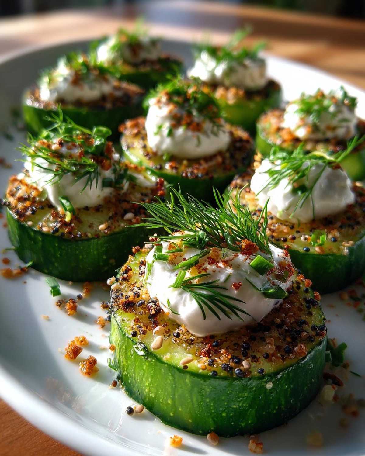 Everything Bagel Cucumber Bites (Low-Carb Crunchy Snack) - detail 2