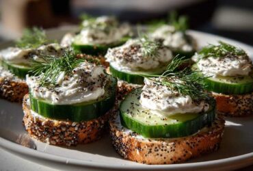 Everything Bagel Cucumber Bites (Low-Carb Crunchy Snack)