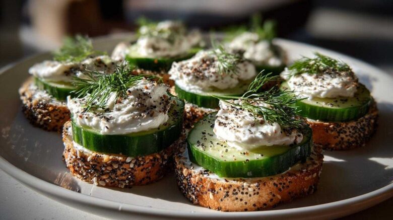 Everything Bagel Cucumber Bites (Low-Carb Crunchy Snack)