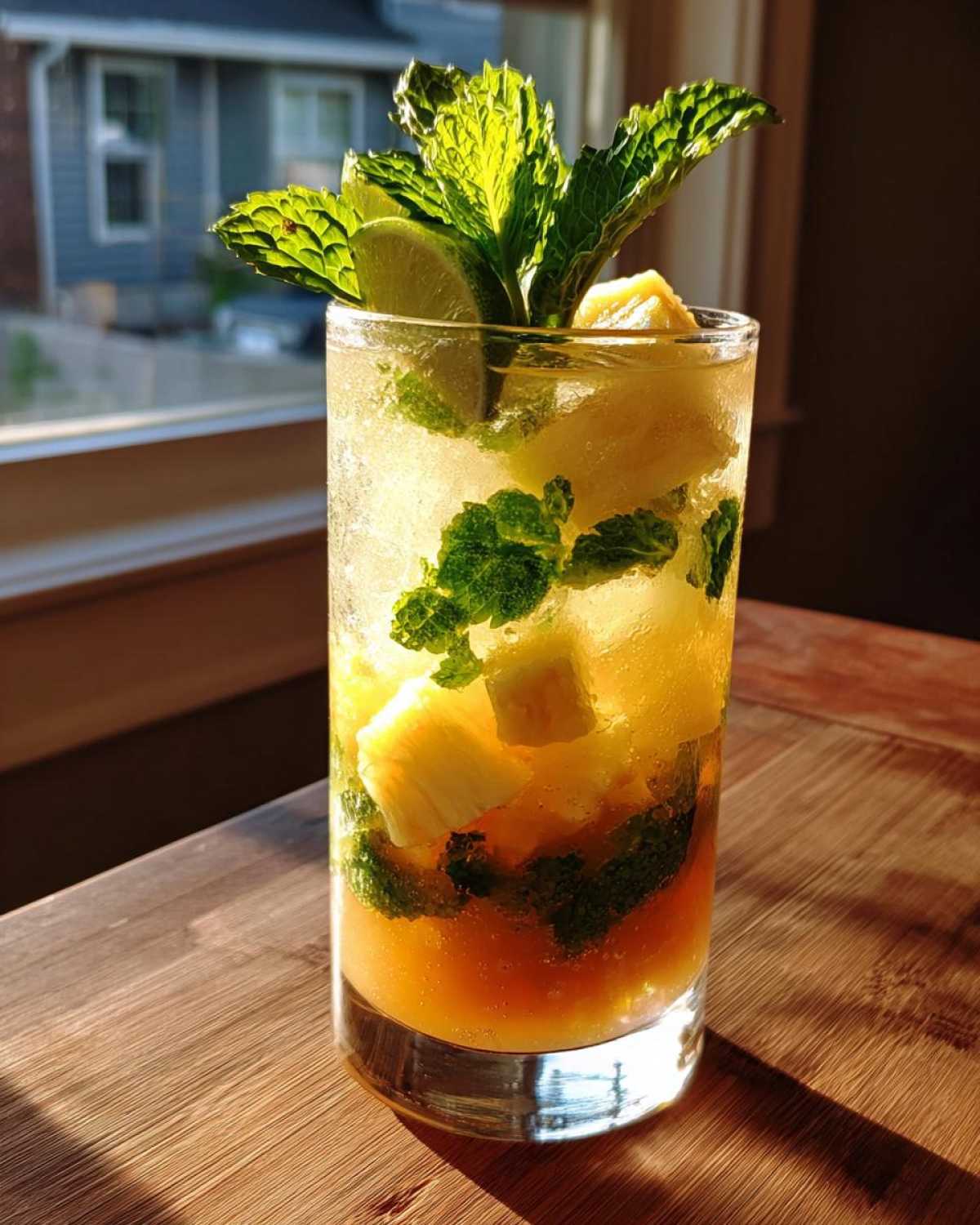 Fresh Pineapple Mojito (Tropical Cocktail Crowd-Pleaser) - detail 3