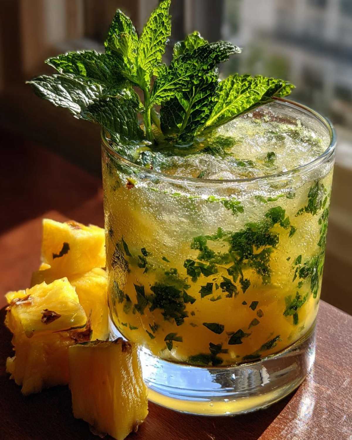 Fresh Pineapple Mojito (Tropical Cocktail Crowd-Pleaser) - detail 4
