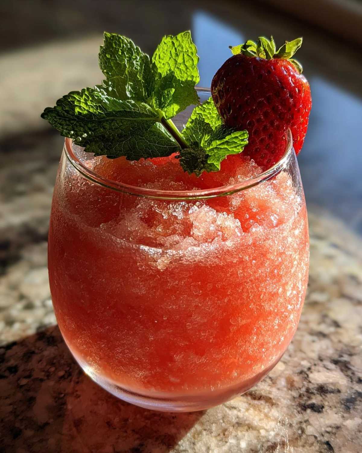 Frozen Strawberry Rosé Slushie (Frosé Done Right) - detail 1