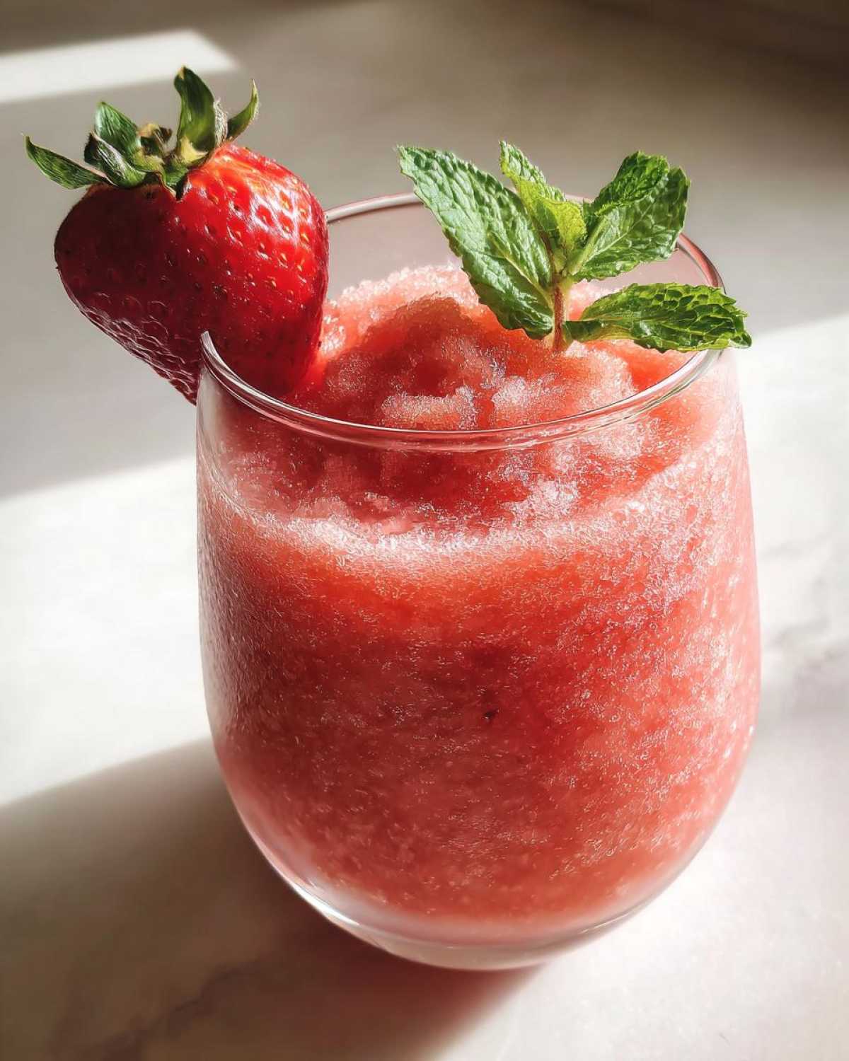 Frozen Strawberry Rosé Slushie (Frosé Done Right) - detail 3