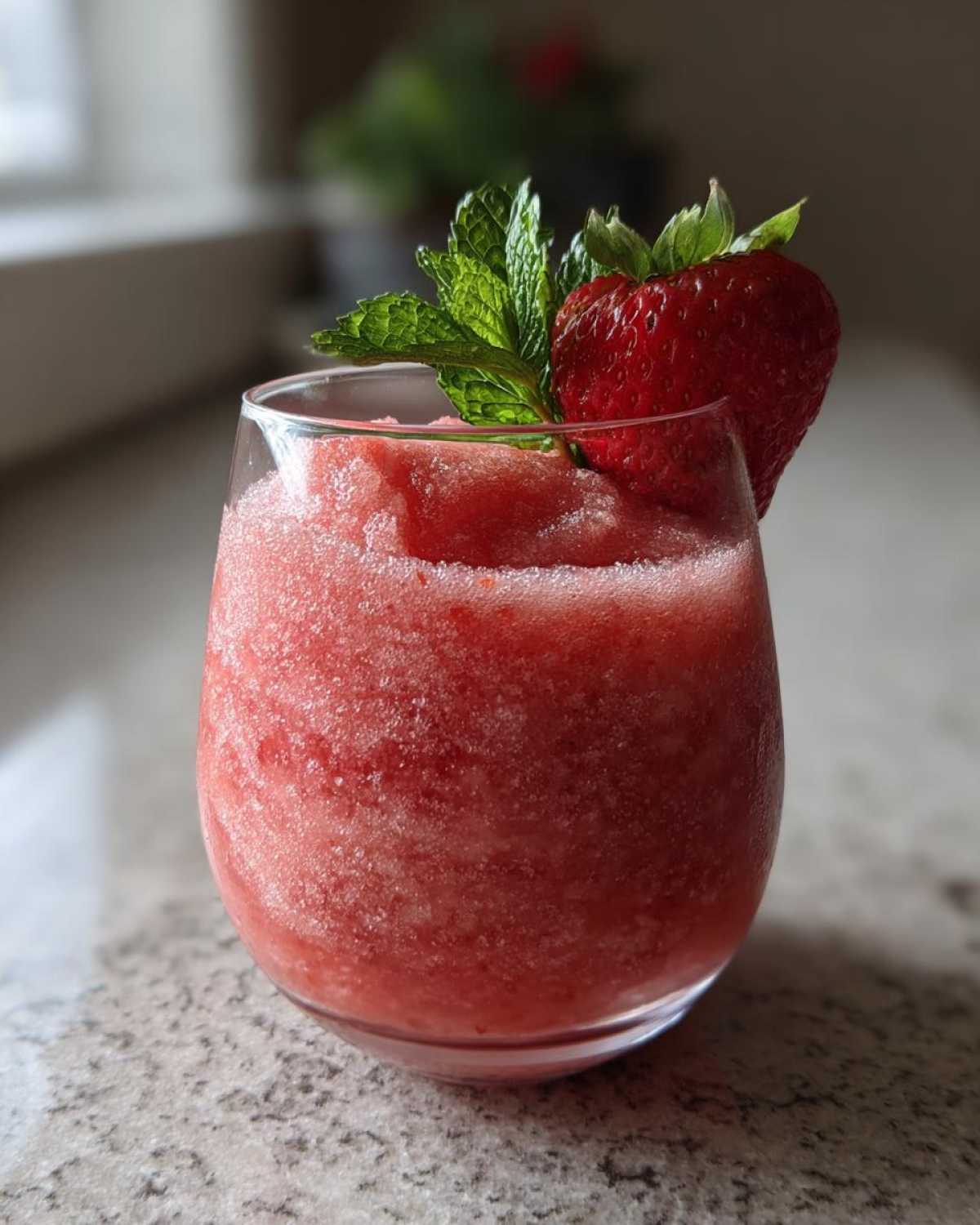 Frozen Strawberry Rosé Slushie (Frosé Done Right) - detail 4