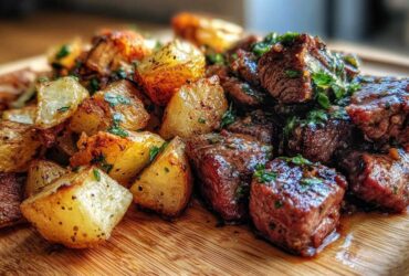 Garlic Butter Steak Bites with Crispy Potatoes (Better Than Steakhouse)