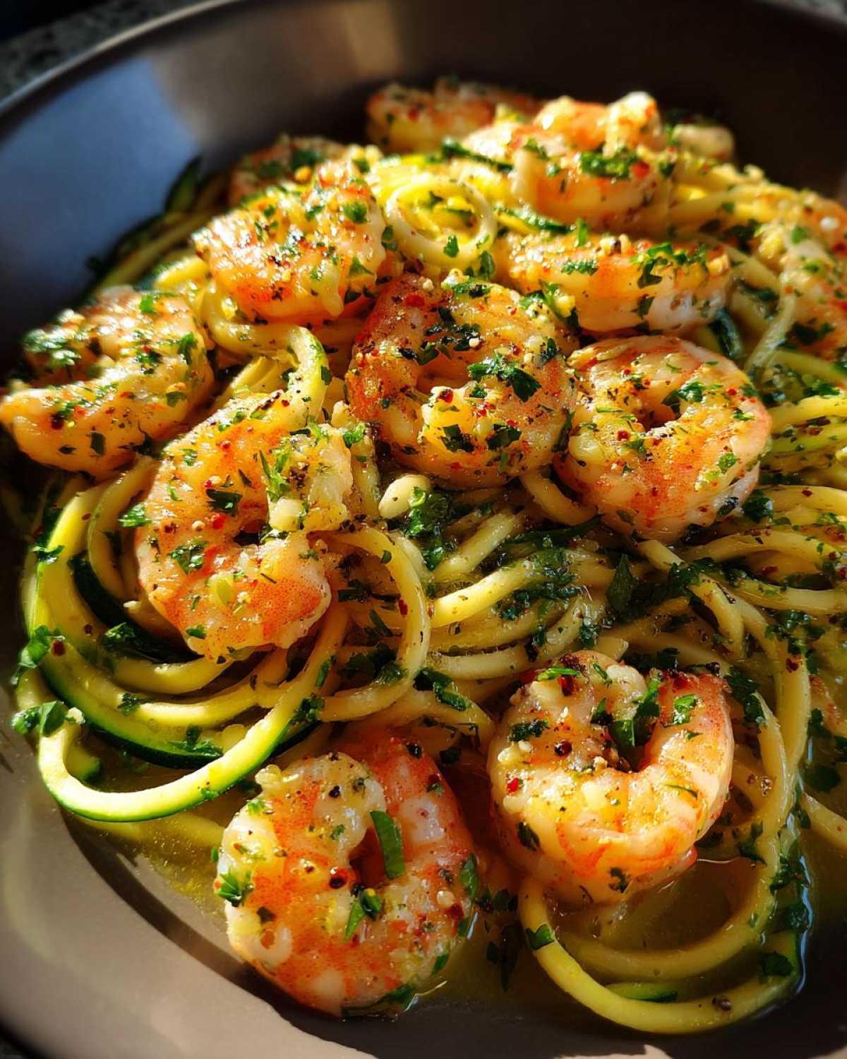 Garlic Shrimp Scampi Zoodles (Keto Weeknight Delight) - detail 2
