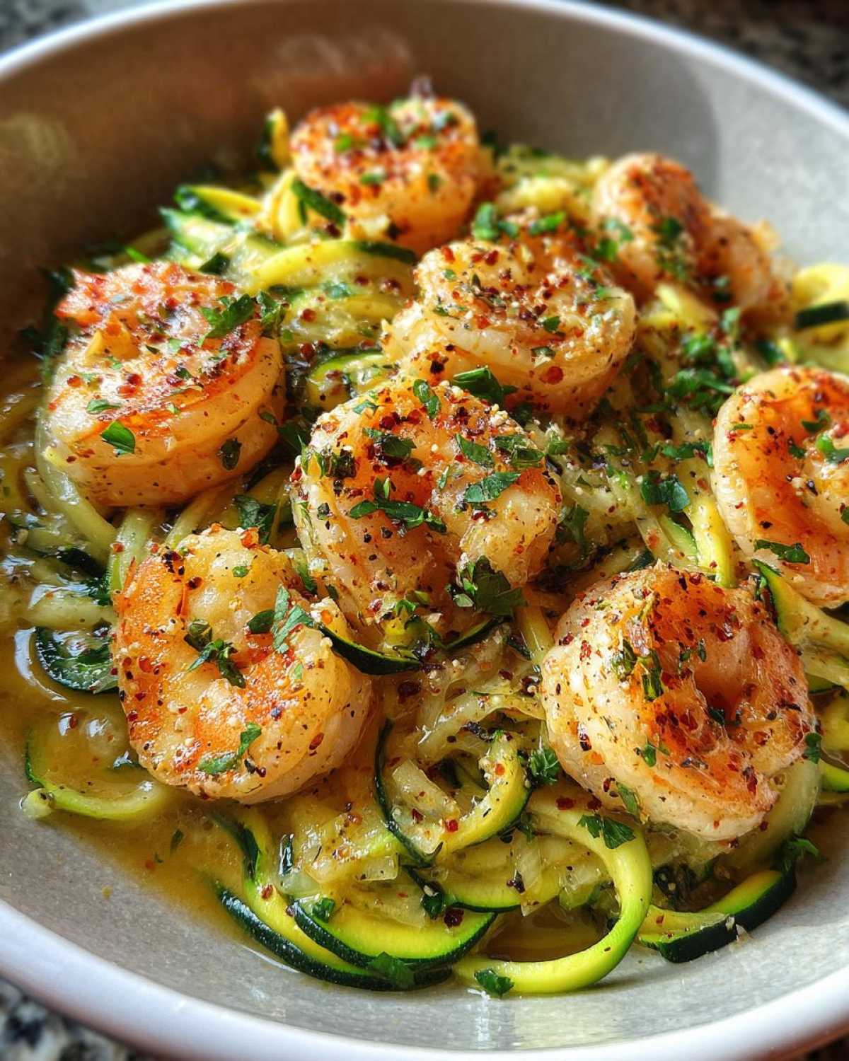 Garlic Shrimp Scampi Zoodles (Keto Weeknight Delight) - detail 3