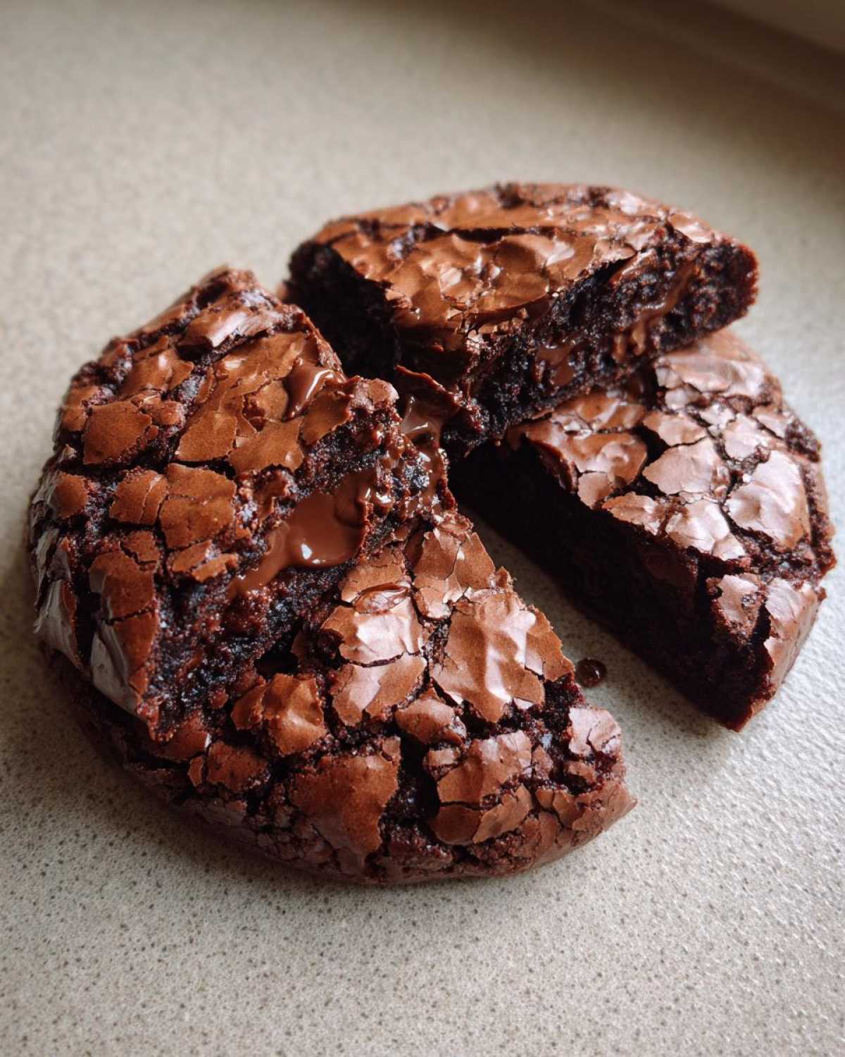 Giant Crinkle-Top Brownie Cookies (Bakery-Style Showstopper) - detail 1