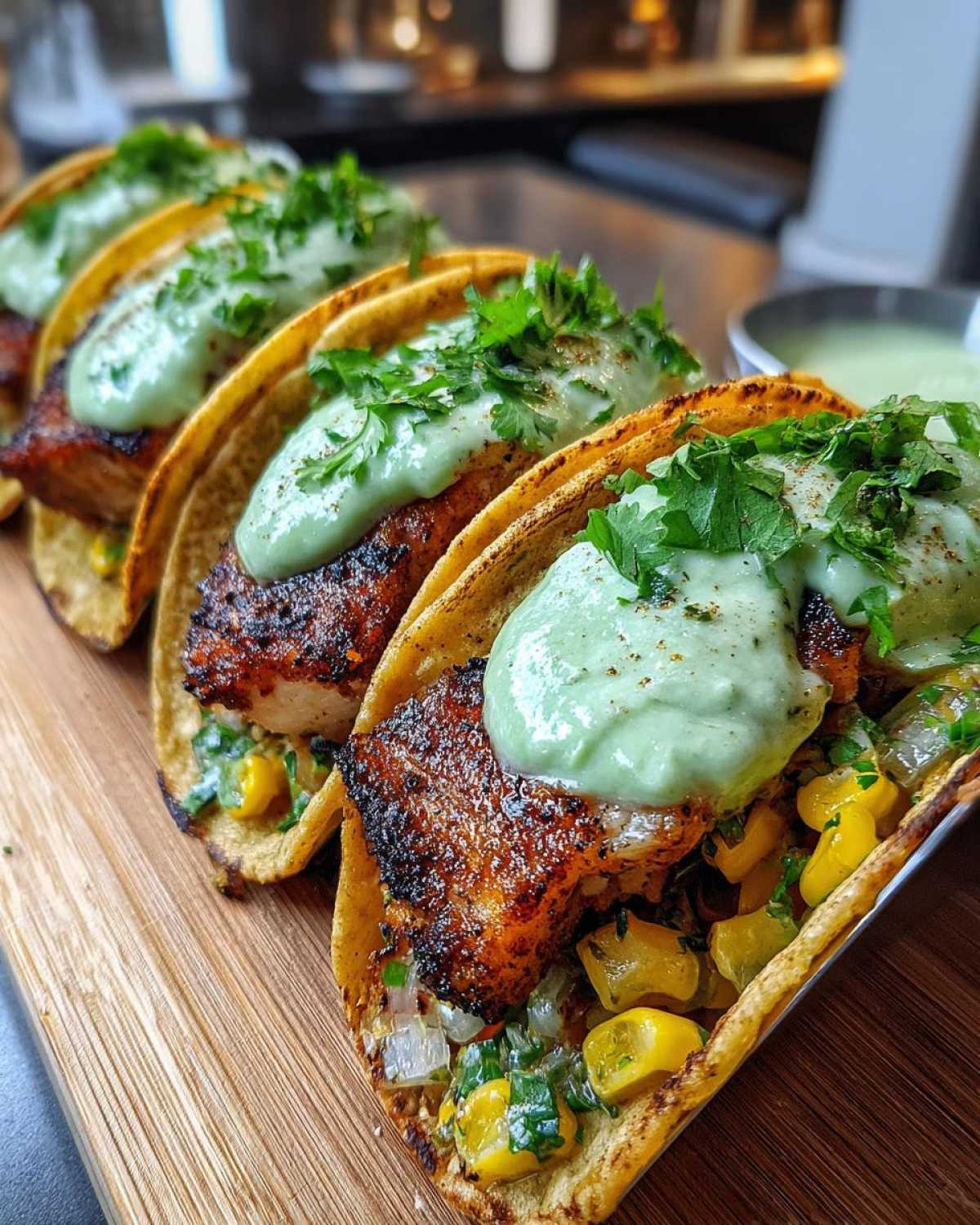Grilled Fish Tacos with Avocado Crema (Fresh & Light Dinner) - detail 2