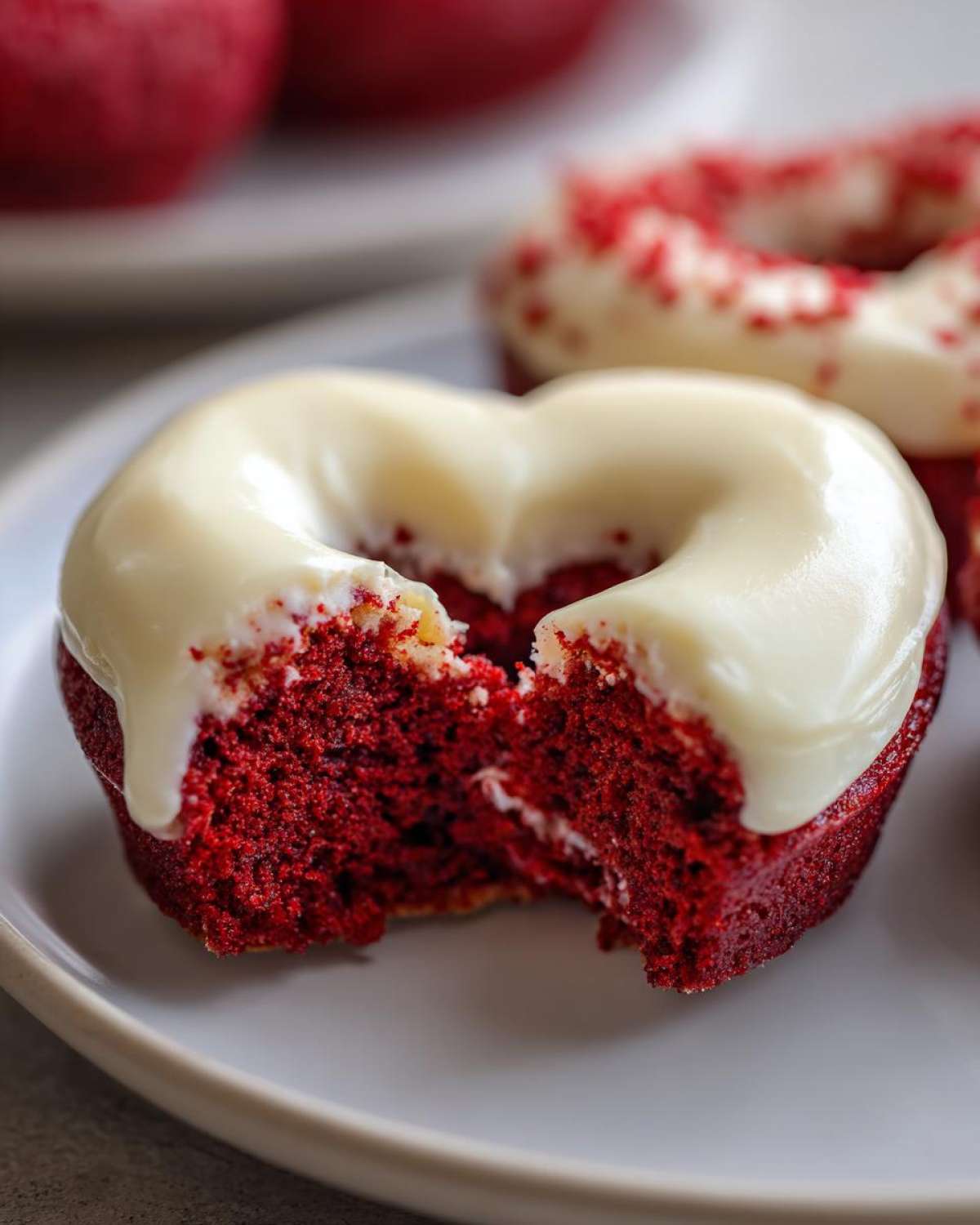 Heart-Shaped Red Velvet Donuts (Adorable Valentine’s Treat) - detail 1