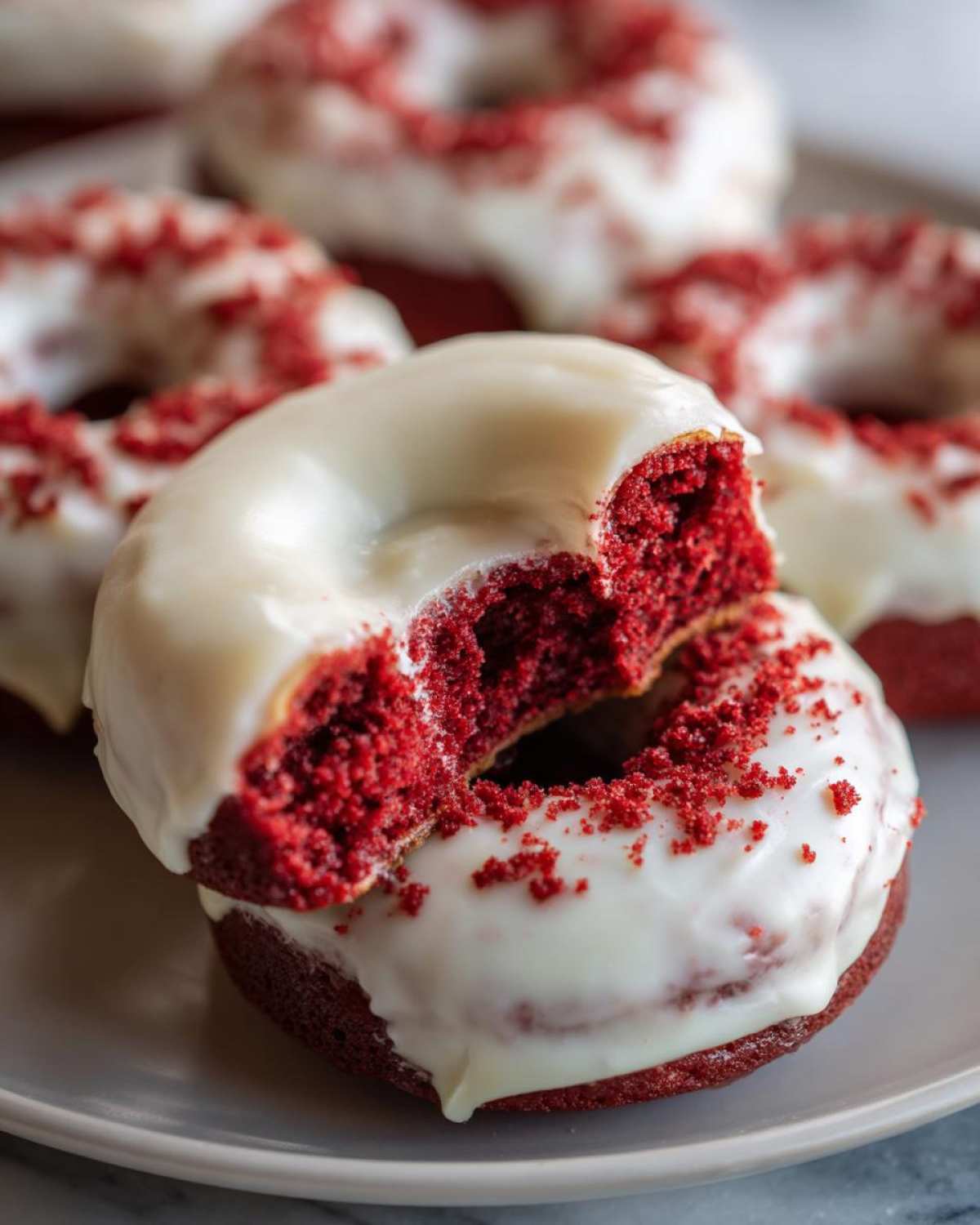 Heart-Shaped Red Velvet Donuts (Adorable Valentine’s Treat) - detail 4