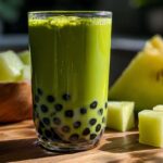 Honeydew Matcha Bubble Tea (DIY Boba at Home)