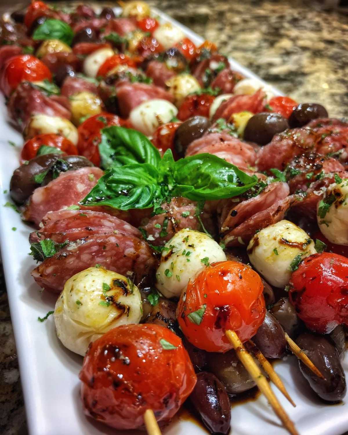 Italian Antipasto Skewers (No-Cook Party Snack on a Stick) - detail 4