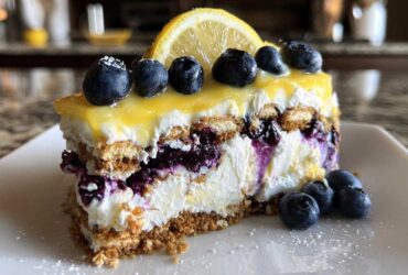 Lemon Blueberry Icebox Cake (No Bake Summer Dream)