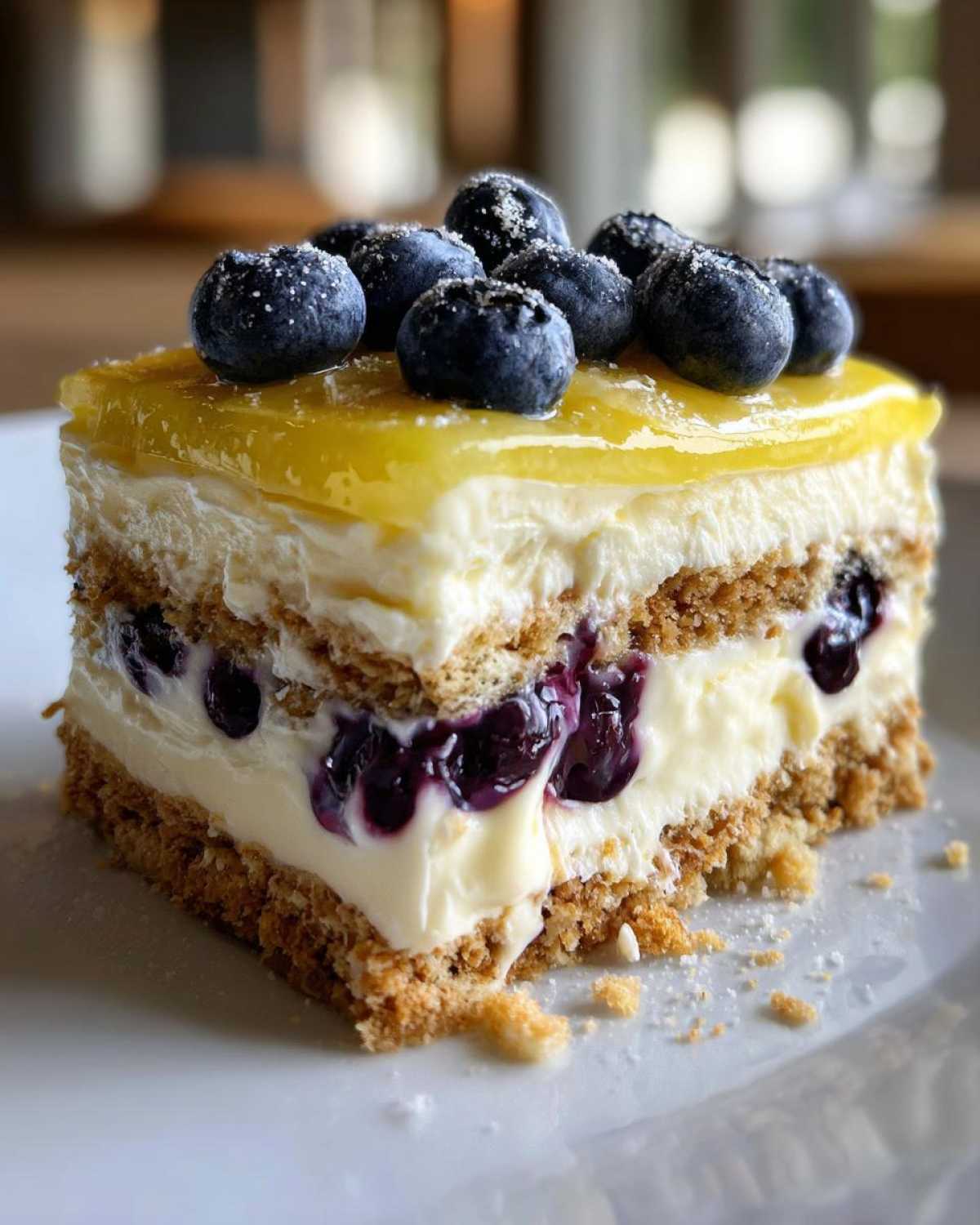 Lemon Blueberry Icebox Cake (No Bake Summer Dream) - detail 4