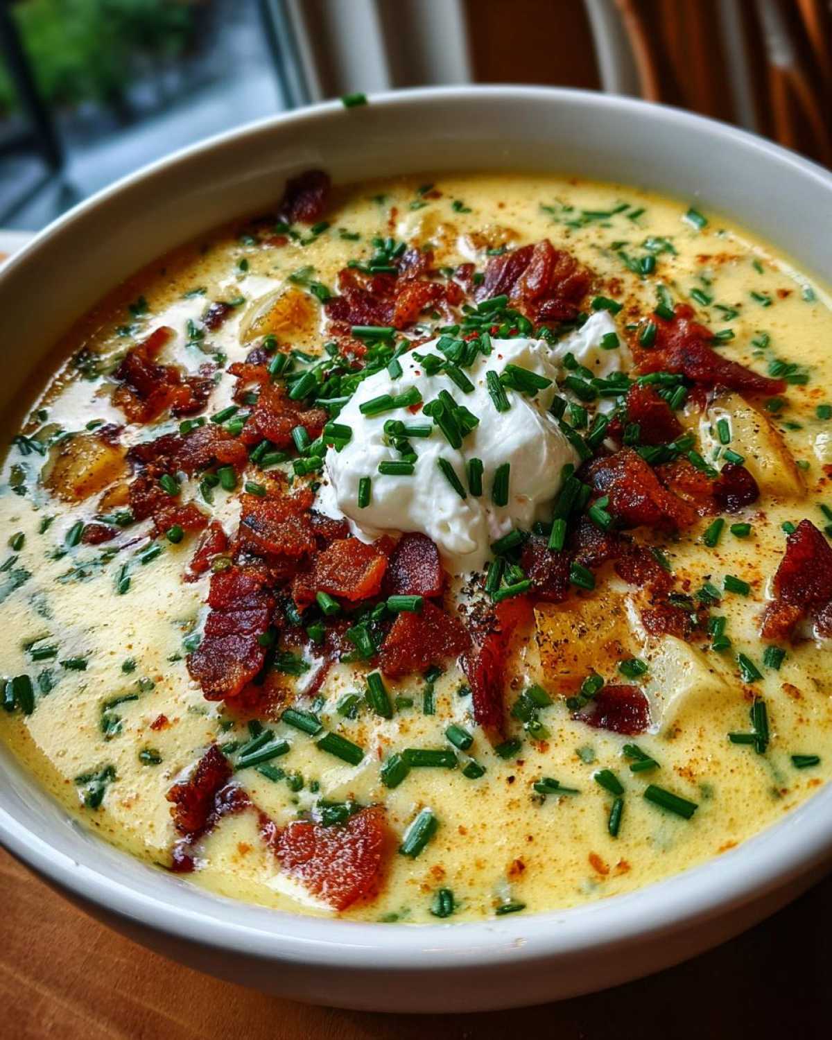 Loaded Baked Potato Soup (All the Toppings Included) - detail 3