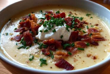 Loaded Baked Potato Soup (All the Toppings Included)