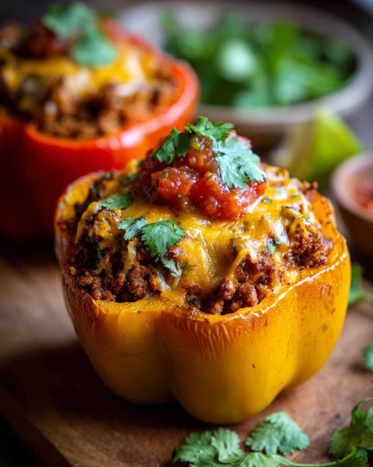 Loaded Taco Stuffed Peppers (Low Carb Tex-Mex Fix) - detail 2