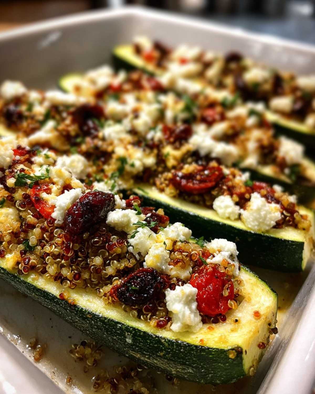 Mediterranean Stuffed Zuffed Zucchini Boats (Healthy Dinner, Big Flavor) - detail 4