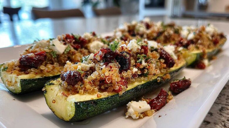 Mediterranean Stuffed Zucchini Boats (Healthy Dinner, Big Flavor)