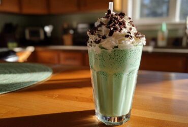 Mint Chocolate Chip Milkshake (Dessert Drink Bliss)