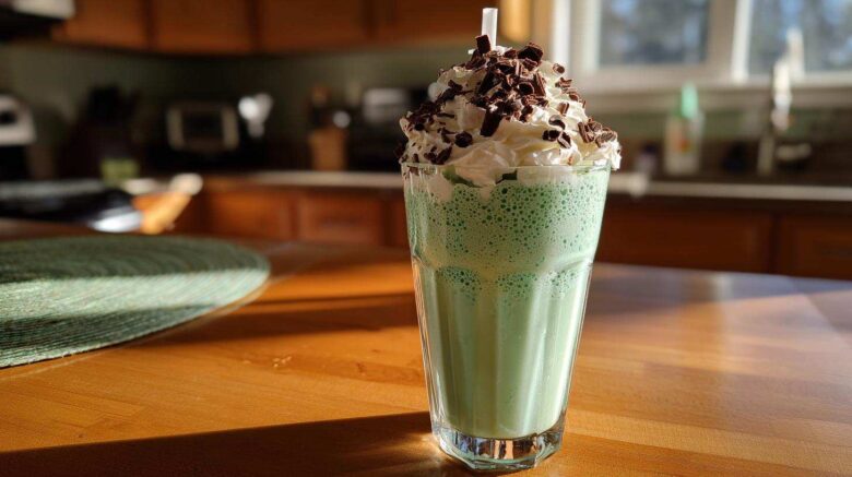 Mint Chocolate Chip Milkshake (Dessert Drink Bliss)