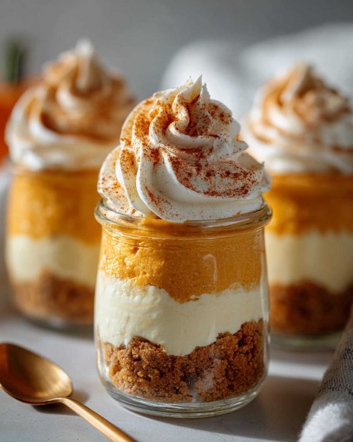 No-Bake Pumpkin Cheesecake Jars (Thanksgiving Dessert Made Easy) - detail 1
