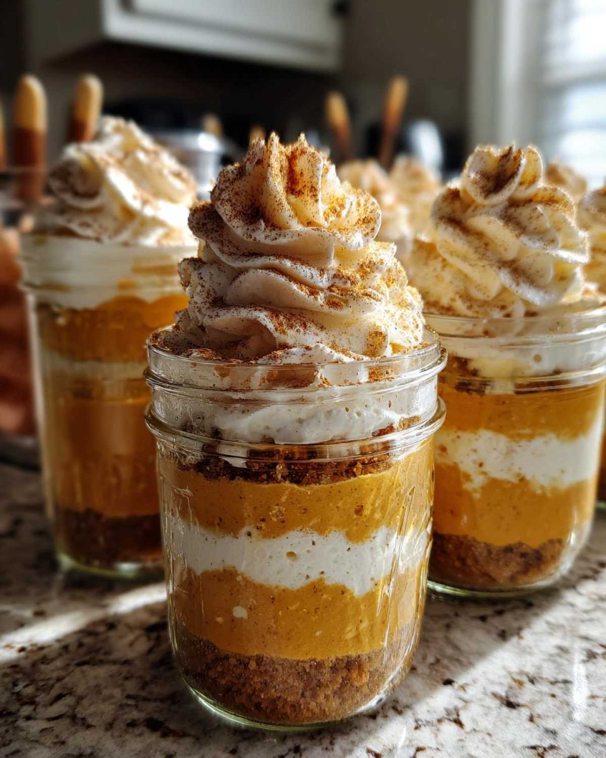 No-Bake Pumpkin Cheesecake Jars (Thanksgiving Dessert Made Easy) - detail 2