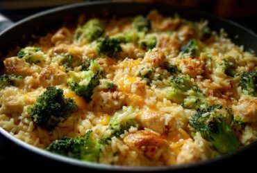One-Pan Cheesy Broccoli Chicken Rice (No More Boring Chicken!)