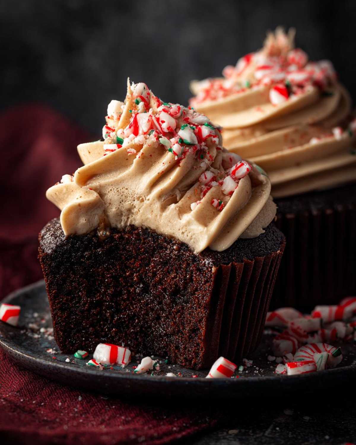 Peppermint Mocha Cupcakes (Holiday Coffeehouse Flavors at Home) - detail 1