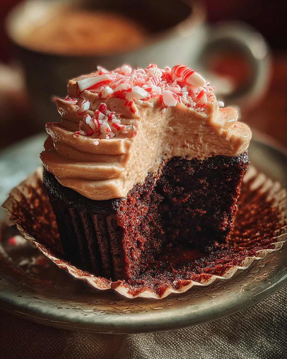 Peppermint Mocha Cupcakes (Holiday Coffeehouse Flavors at Home) - detail 3