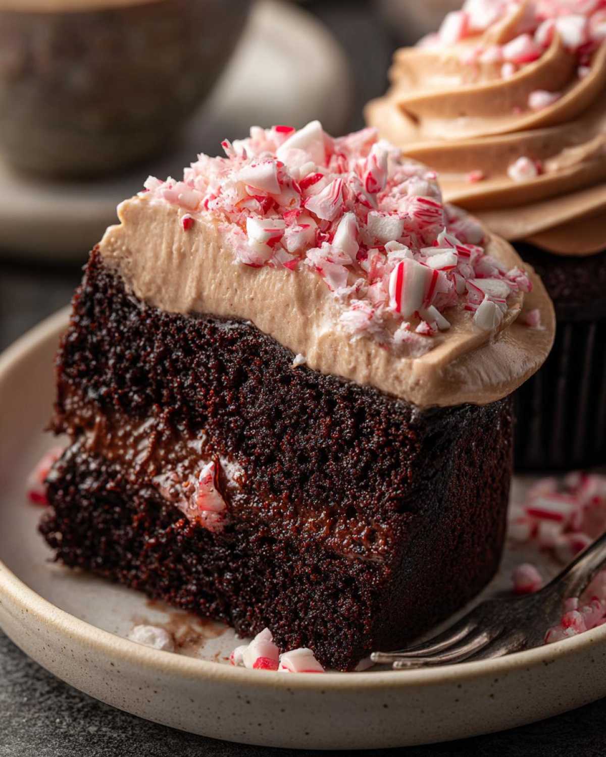 Peppermint Mocha Cupcakes (Holiday Coffeehouse Flavors at Home) - detail 4