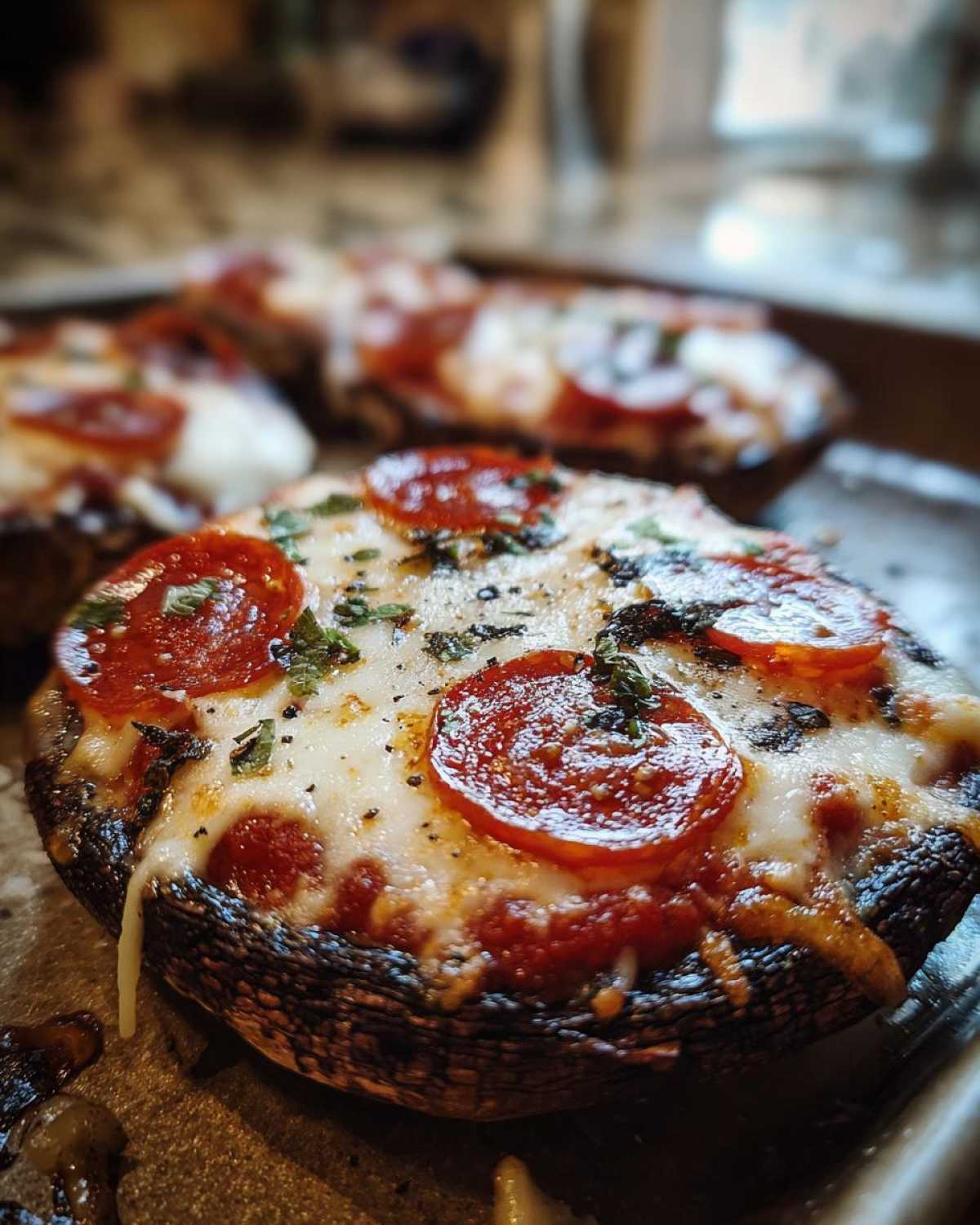Portobello Mushroom Pizzas (Low-Carb Pizza Craving Fix) - detail 1