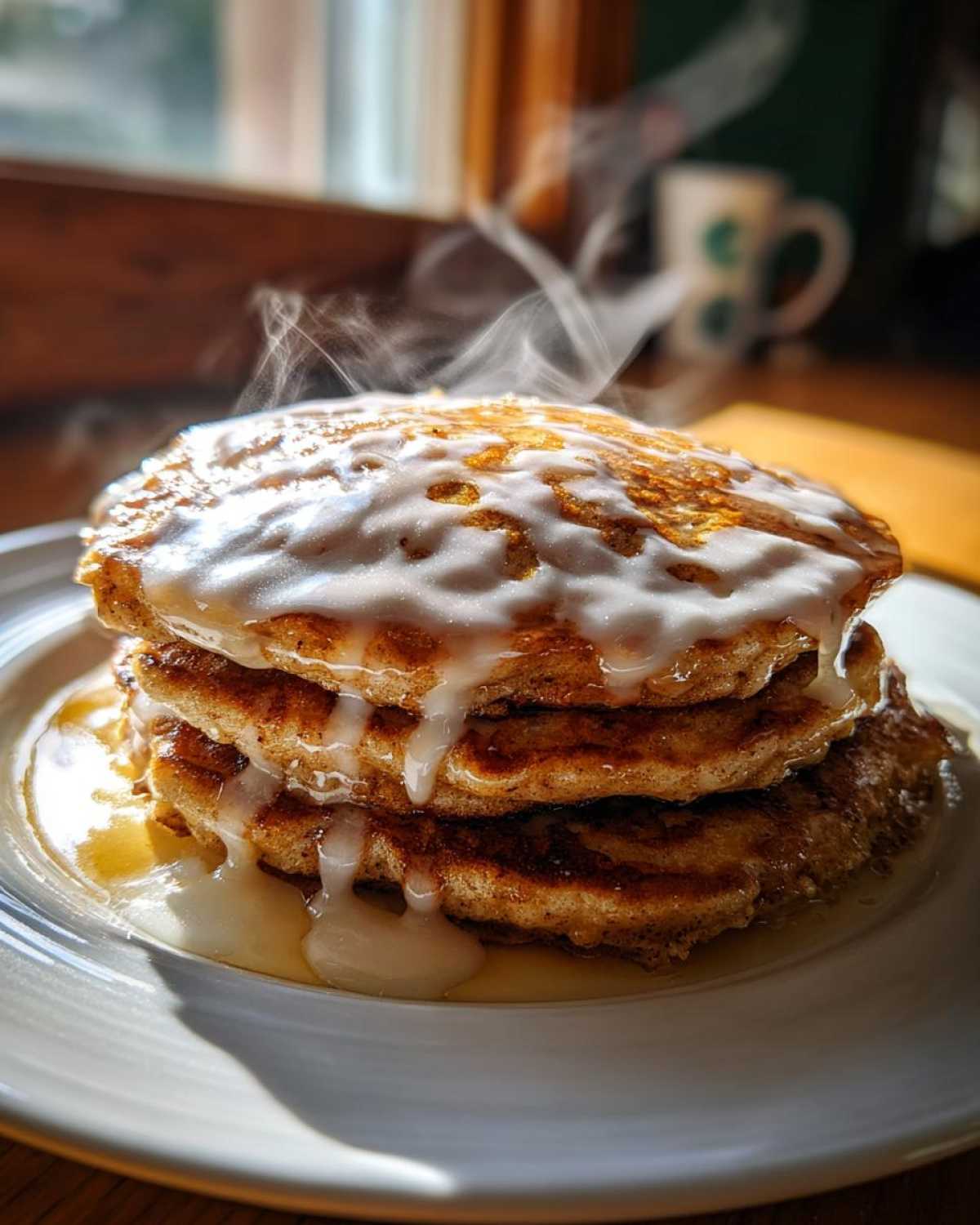 Pumpkin Spice Pancakes with Maple Glaze (Cozy Fall Breakfast) - detail 3