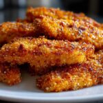 Quinoa Crusted Chicken Tenders (Gluten-Free Crunchy Bake)