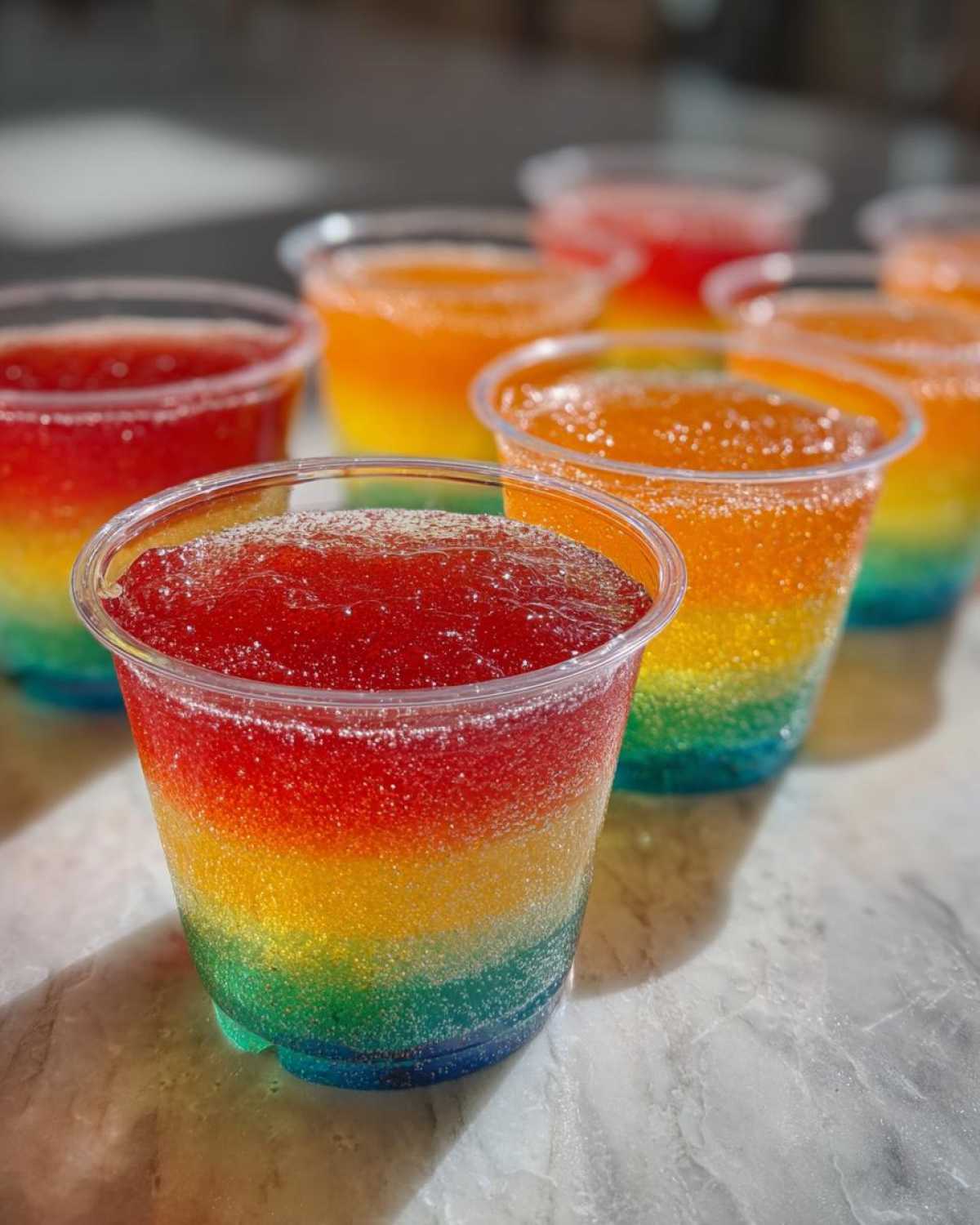 Rainbow Fruit Jello Cups (Kids’ Party Treat, No Artificial Dye) - detail 2