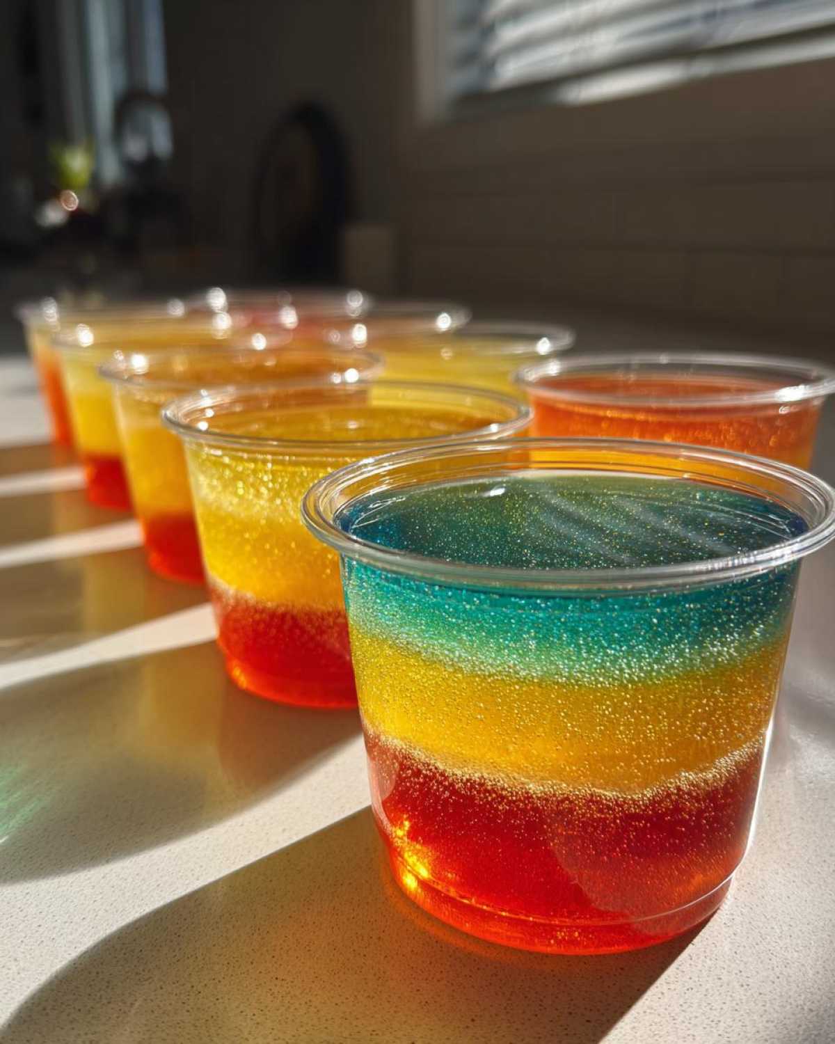 Rainbow Fruit Jello Cups (Kids’ Party Treat, No Artificial Dye) - detail 4