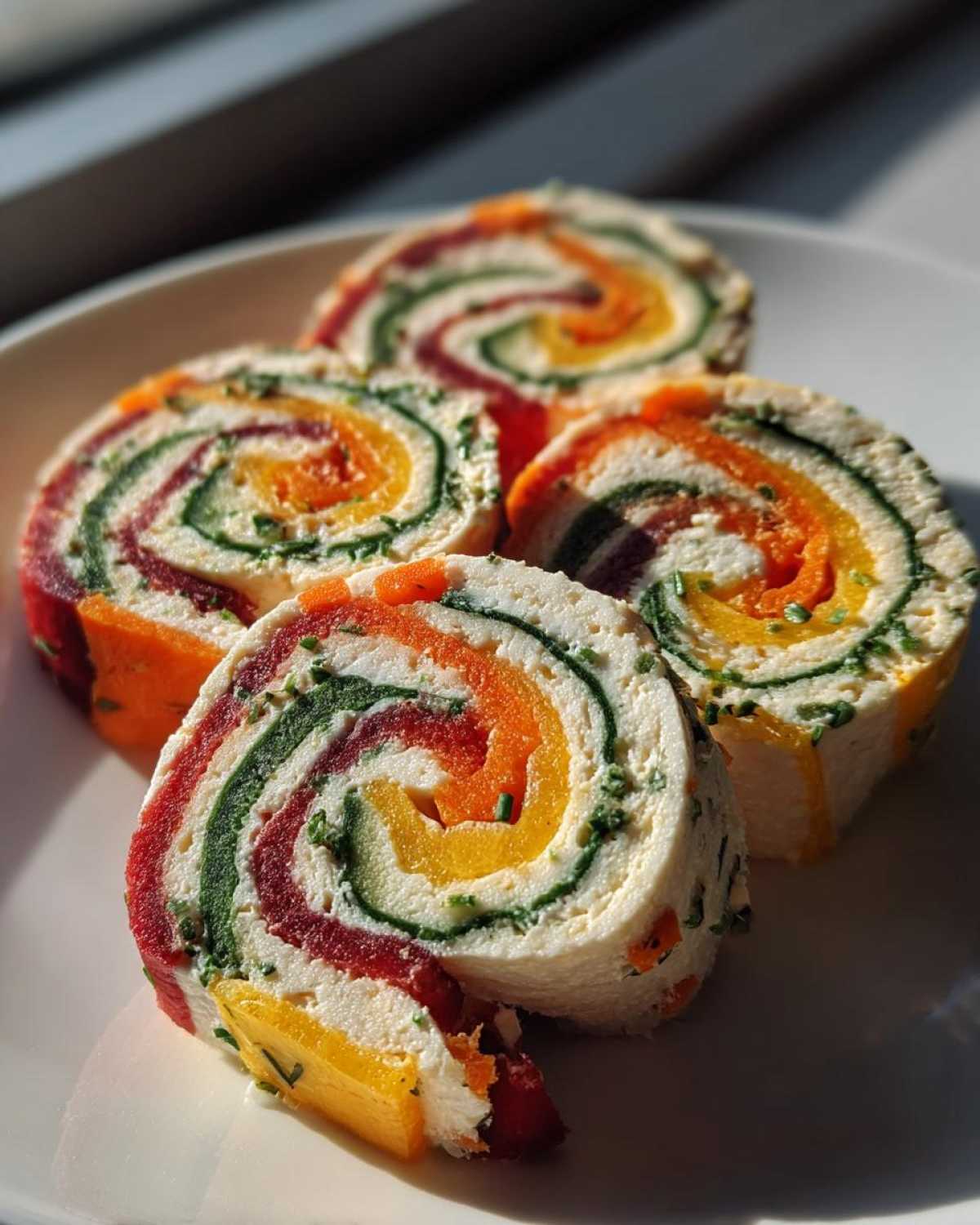 Rainbow Veggie Pinwheels (Colorful School Lunch Snack) - detail 1