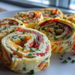 Rainbow Veggie Pinwheels (Colorful School Lunch Snack)