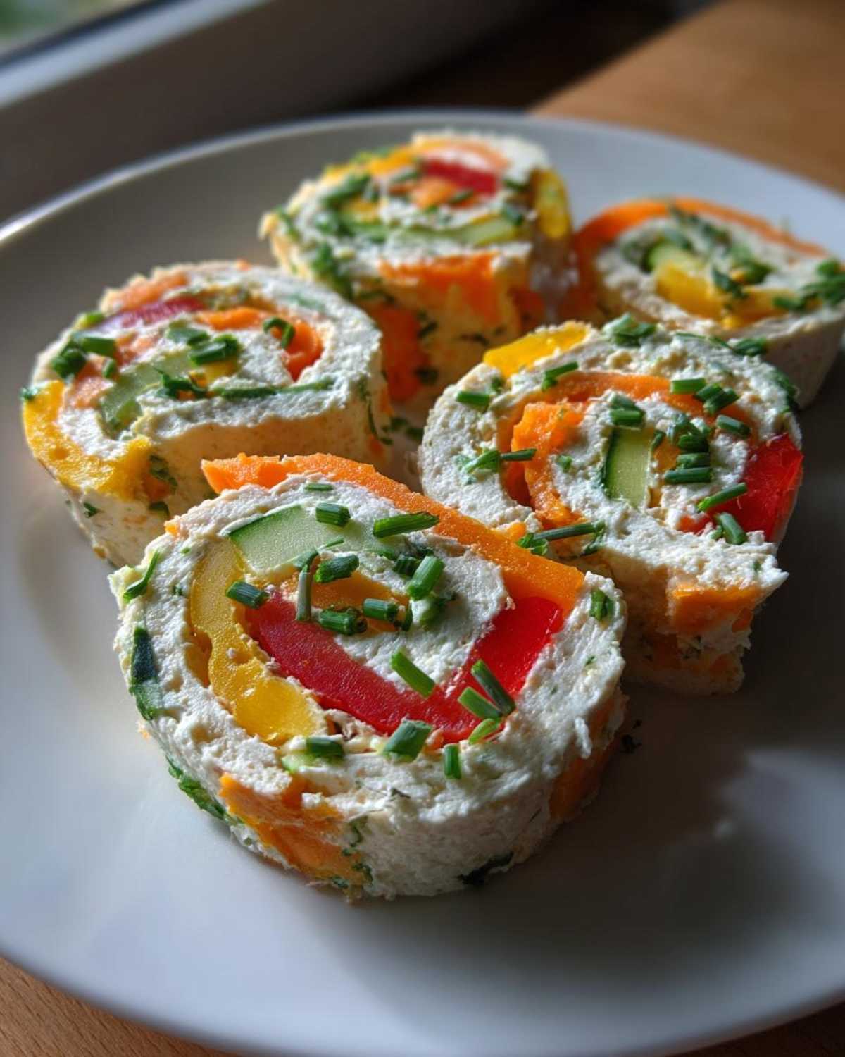 Rainbow Veggie Pinwheels (Colorful School Lunch Snack) - detail 2