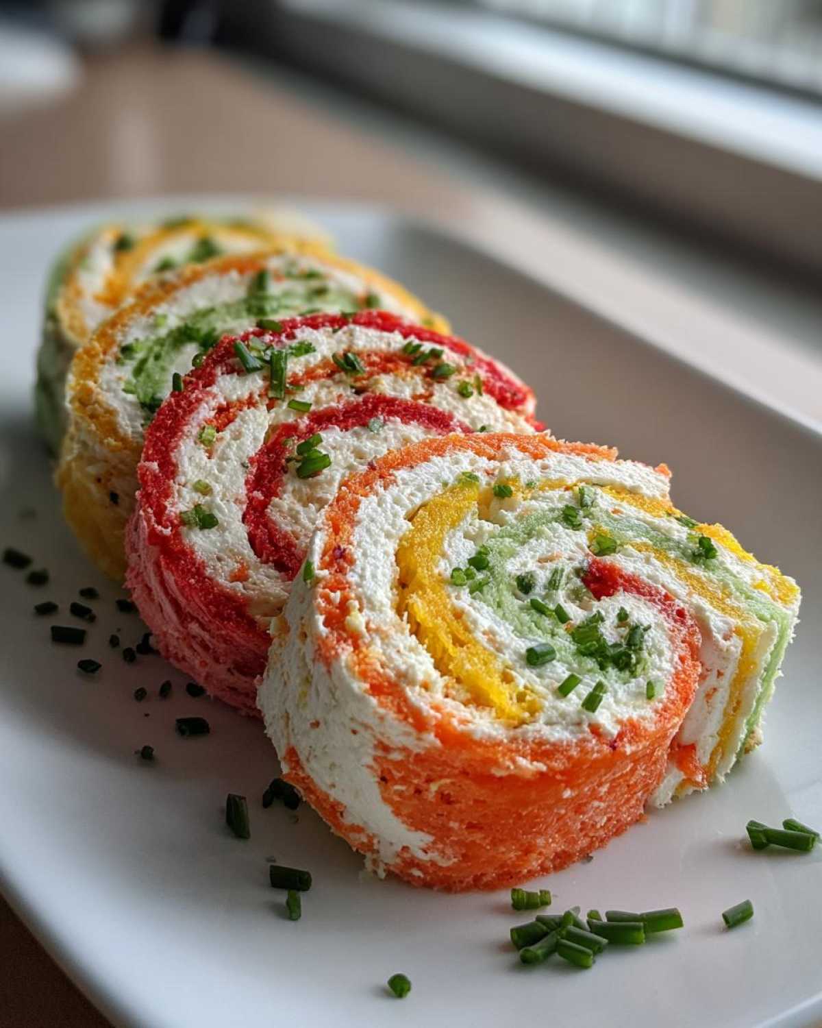 Rainbow Veggie Pinwheels (Colorful School Lunch Snack) - detail 4
