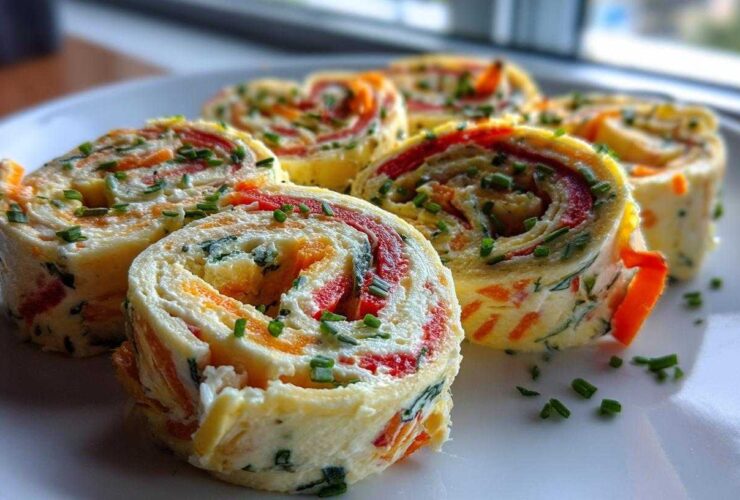 Rainbow Veggie Pinwheels (Colorful School Lunch Snack)