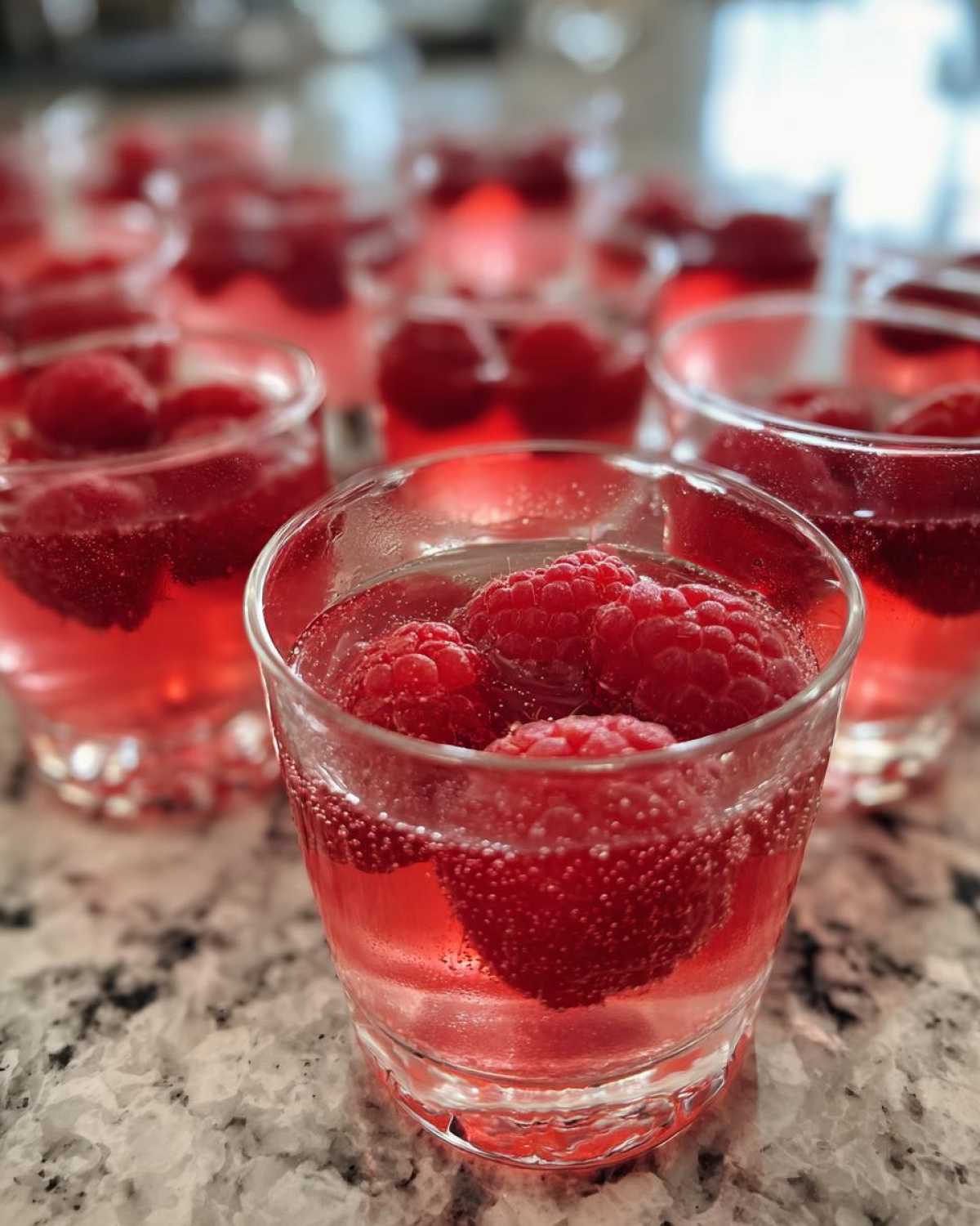 Raspberry Rosé Jelly Shots (Fancy New Year’s Eve Party Treat) - detail 3