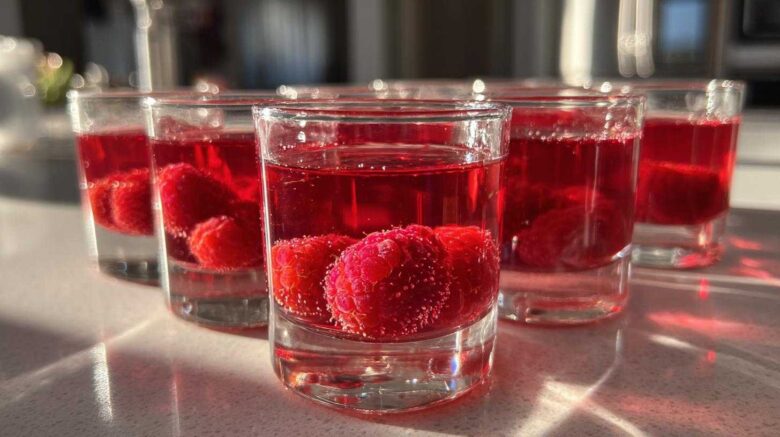 Raspberry Rosé Jelly Shots (Fancy New Year’s Eve Party Treat)