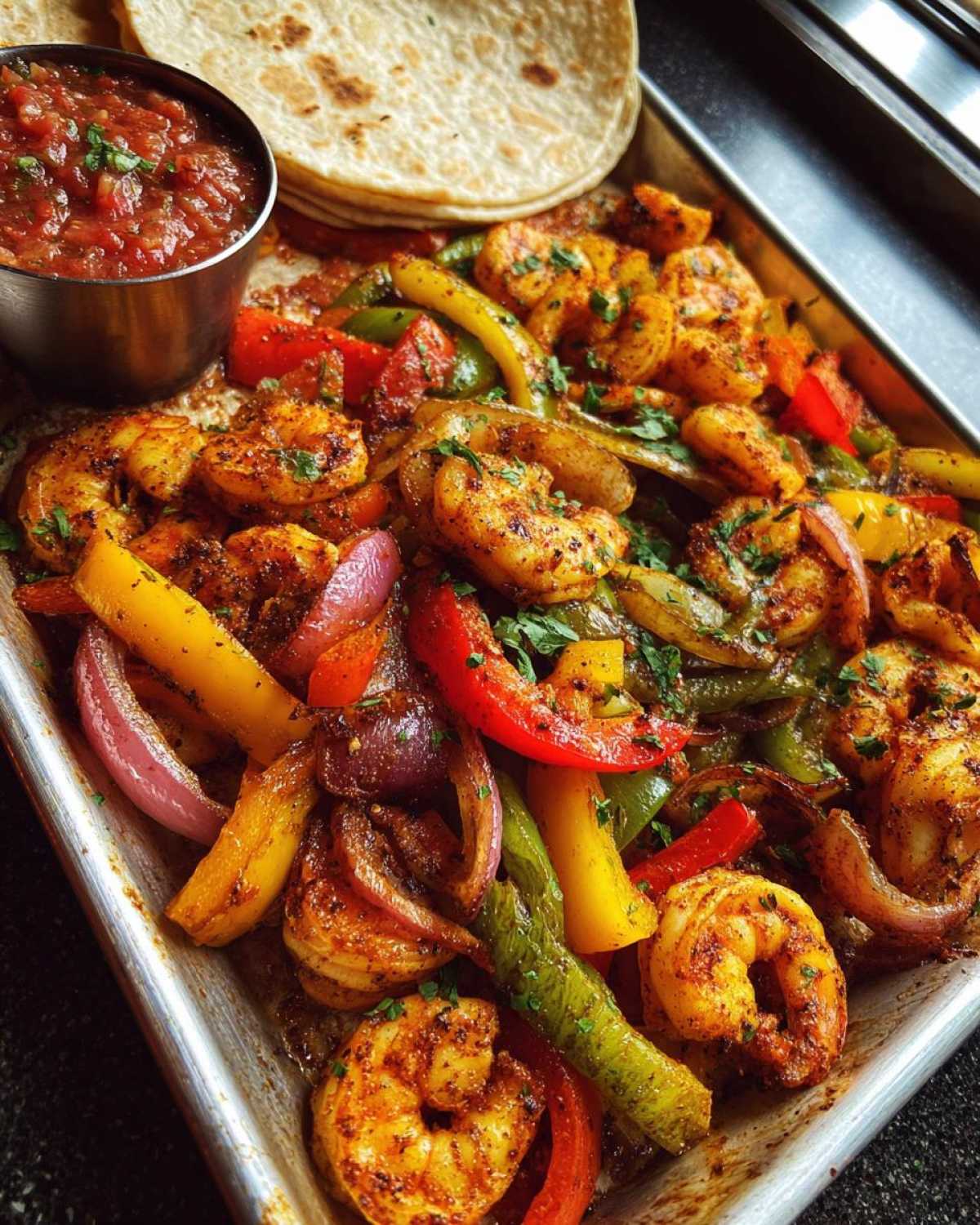 Sheet Pan Shrimp Fajitas – Dinner in a Flash with Easy Cleanup - detail 1